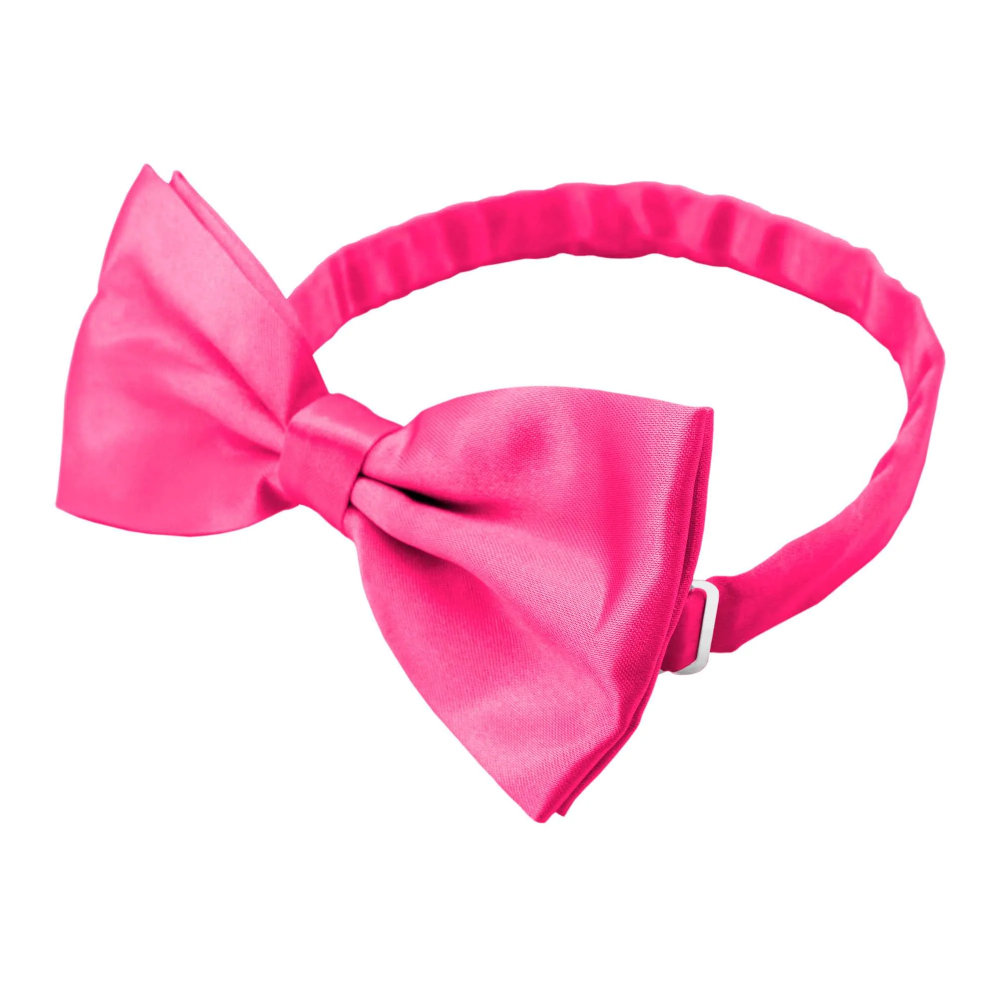 Pajarita Elegante para Hombre de color Fucsia Diseño Unicolor con Cierre de Gancho Clip Ajustable, 12cm x 6cm, Celebraciones, Fiestas, Trabajo, Bodas y Eventos - Imagen 2