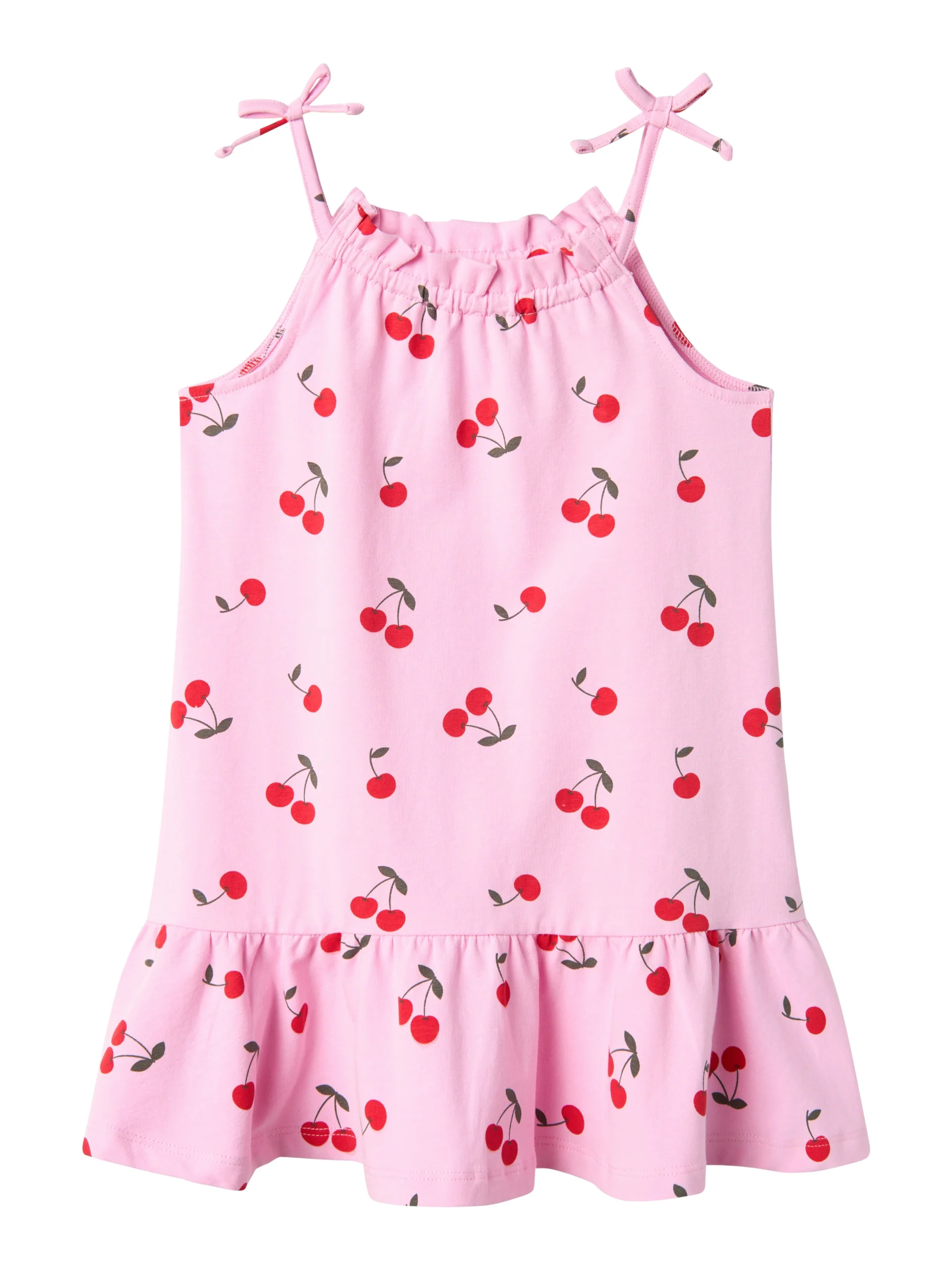 Vestido Rosa Cerezas Mini